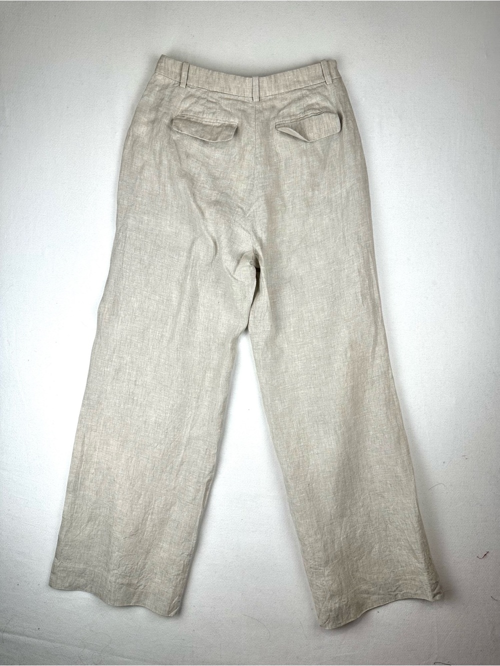 J Crew Linen Essential Wide Leg Pant Trouser Office Neutral Office Career - Picture 6 of 12